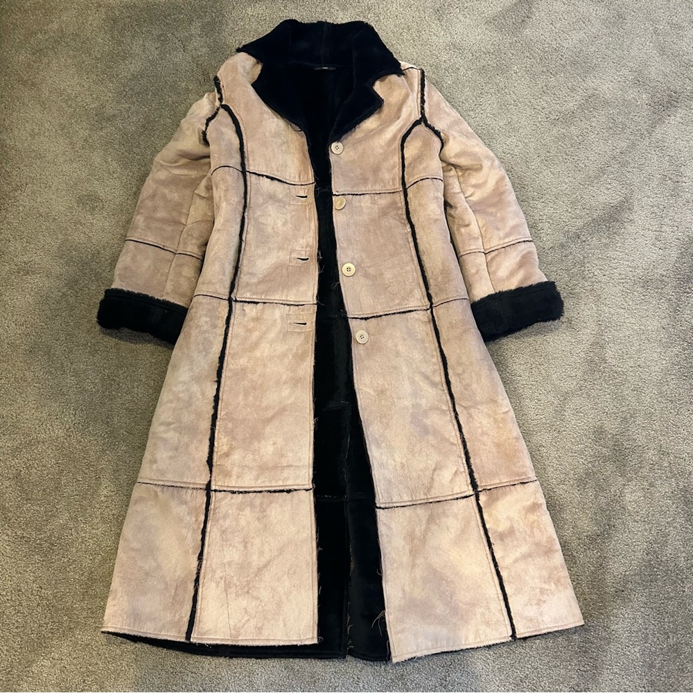 Saks Fifth Avenue Woman Vintage Shearling Coat Long